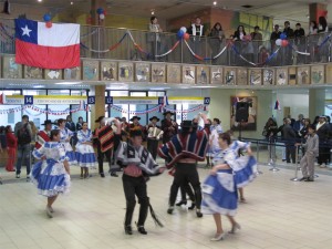 National dance Cueca at Registro Civil office in Santiago